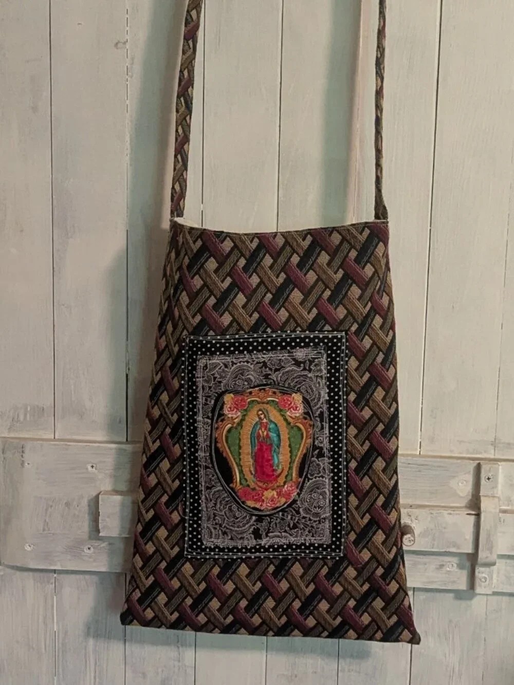 Our Lady Of Guadalupe Tote Bag lined with cotton
